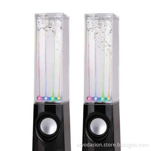 2014 hot sale LED USB water dance speakers, available in green